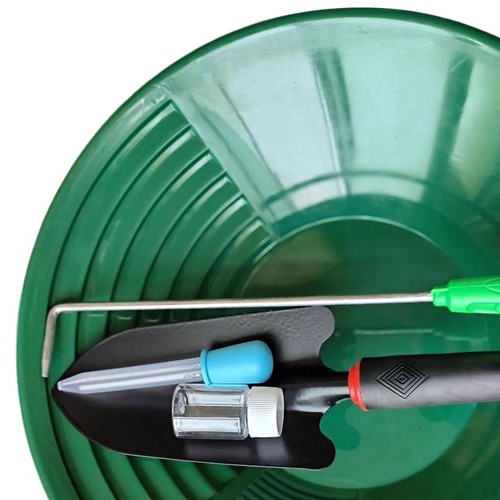 15-дюймовый Золотодобывающий Лоток Инструмент для Сбора Внутренние Изгибы Портативный Хоббисты с Бутылкой и Трубкой Для Открытого Воздуха