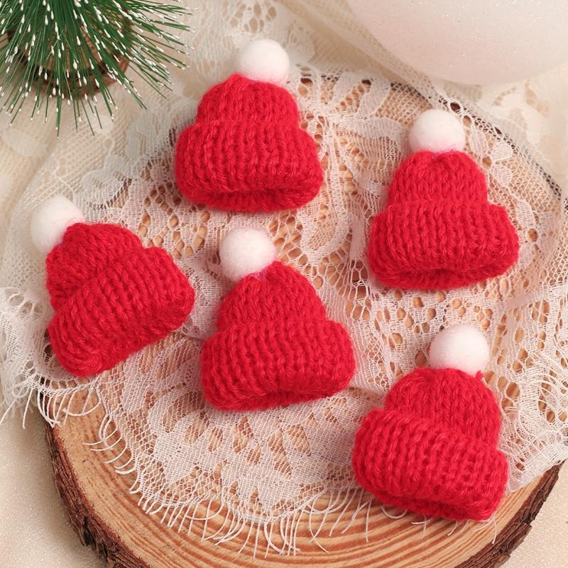 Mini Santa Hat Christmas Ornaments – 10/20PCS Xmas Tree Hanging Pendants, Holiday Home Decor