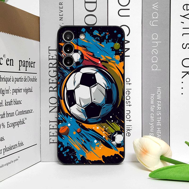 Креативный чехол для телефона с принтом «Молния Футбол» для Samsung Galaxy A56 A14 A55 A16 A54 A36 A53 A52 A51 A50 5G, матовый мягкий чехол