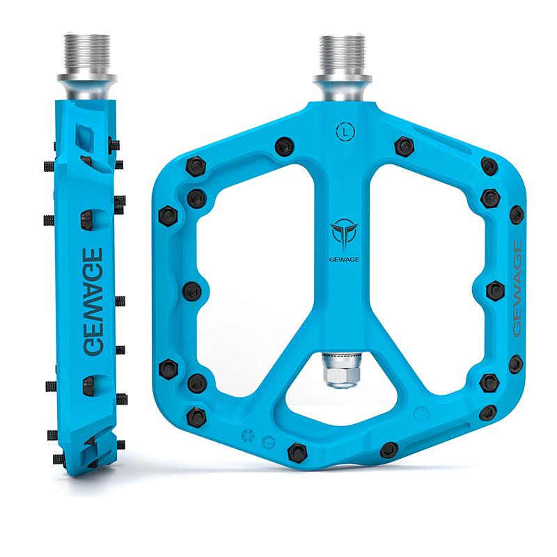 GEWAGE MTB Bike Pedal Nylon Material 2 DU Widen Anti-slip Lightweight Bicycle Pedals