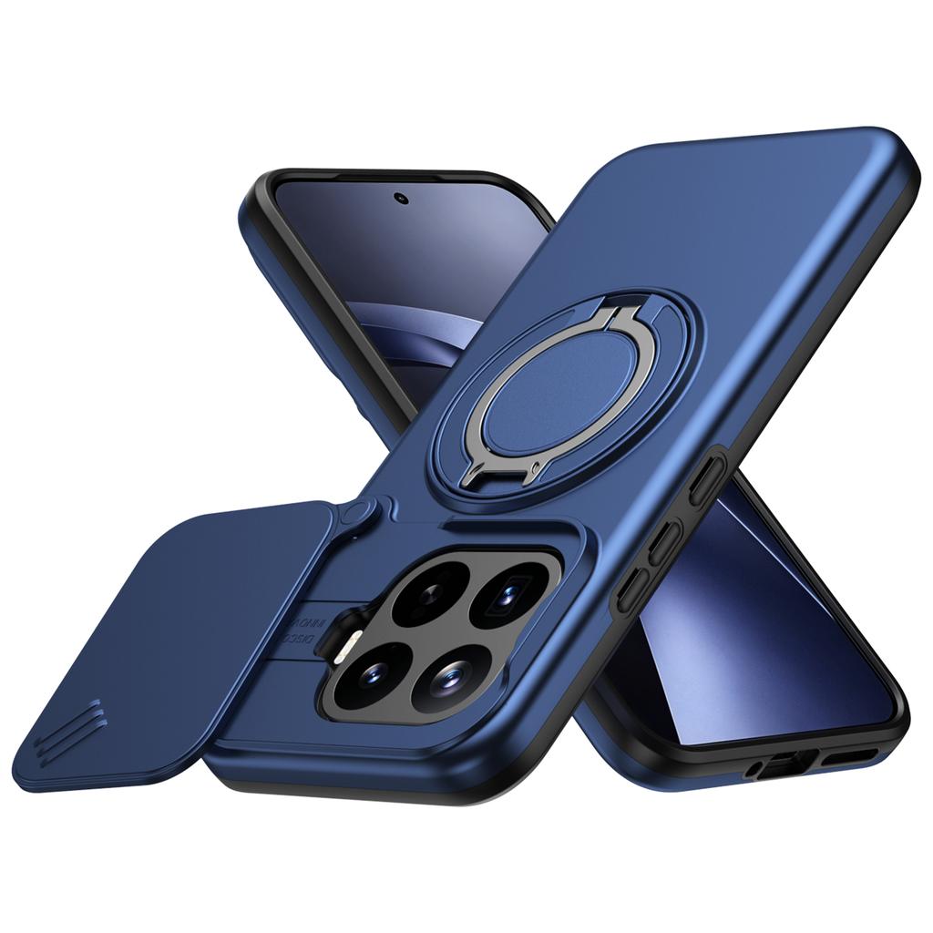 Сдвижная крышка объектива камеры Бронированный чехол для телефона Для Xiaomi17T 17T Pro 5G Металлическое кольцо-подставка ТПУ-рама Пластиковый ударопрочный корпус Fundas