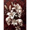 5d DIY Diamond Painting Cross Stitch Skull Lily Flower Diamond Embroidery Mosaic Full Round Drill Home Decor Crafts