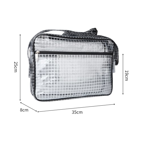 NOTAG Clean Bag, Engineer's Shoulder Bag, Anti-Static, Transparent, Waterproof, Durable PVC Tool Bag for Clean Rooms, Visible Contents, Work, Construc