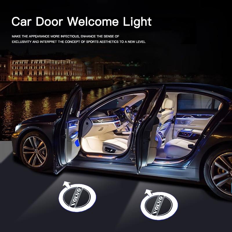 2pcs Volvo HD  Car Door Welcome Light Led Projector Lamp For Xc60 Xc90 V40 V60 S60 V50 V90 S80 C40 XC40 V70 XC70 C30 C70 Rdesign