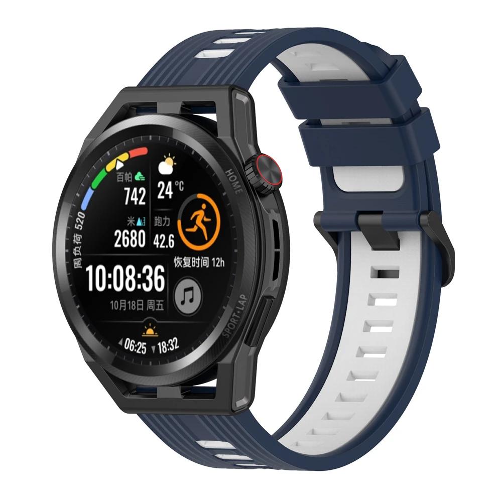22 мм спортивный силиконовый ремешок для HUAWEI WATCH GT Runner/GT3 46 мм/GT 2e GT2 Pro смарт-часы браслет на запястье аксессуар