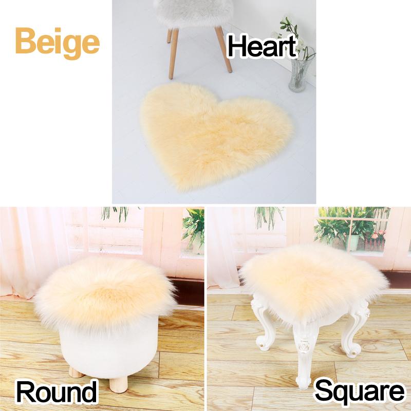 30 СМ Волосатый Шерстяной Ковер Подушка Для Сиденья Многообразные Коврики Из Искусственного Меха Полигональные Ковры Для Спальни Гостиной Пол Маленький Мохнатый Мягкий Шелковистый Плюшевый Ковер Дома