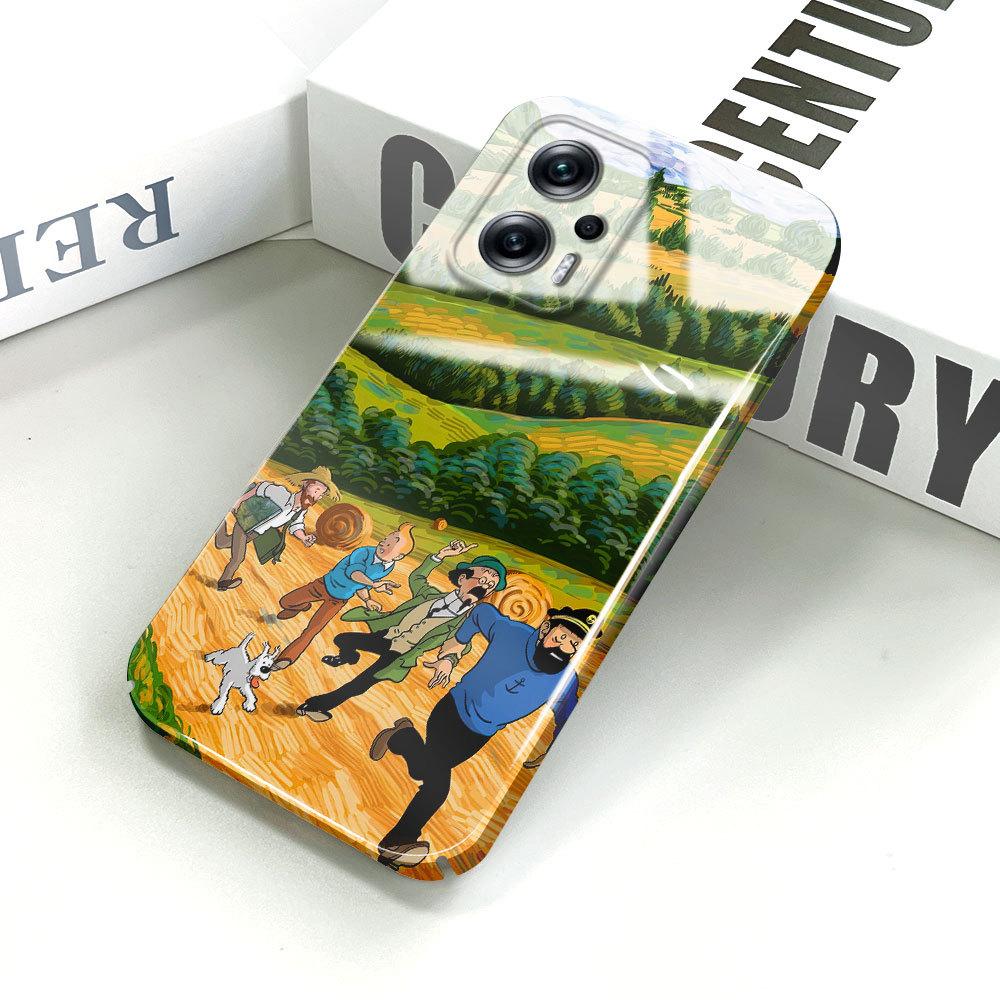 Универсальный пленочный чехол для телефона с мультяшным рисунком, твердый корпус, полное покрытие, противоударный защитный чехол для камеры