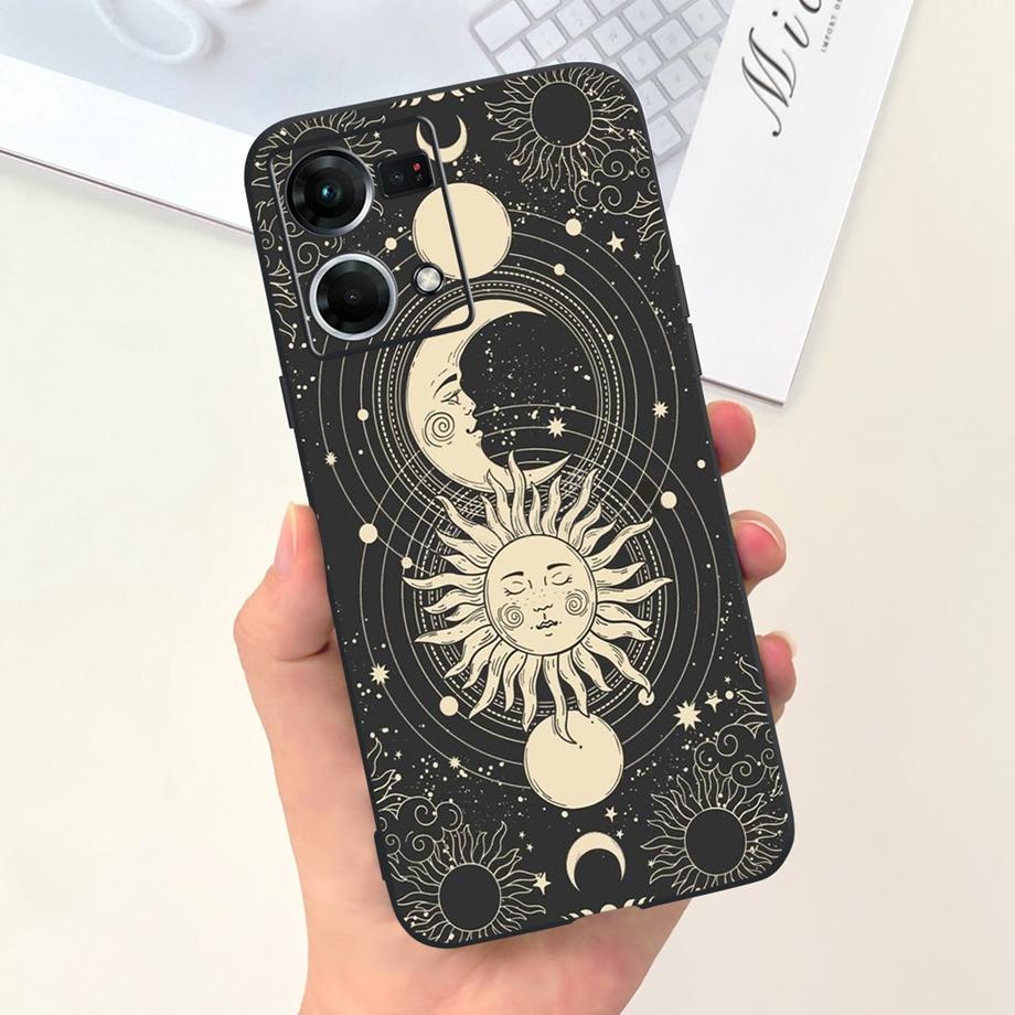 For Cover Reno 7 4G Case Shockproof Soft Silicone Phone Cases For OPPO Reno 7 Global CPH2363 Reno7 4G Back Cover Fashion Cat