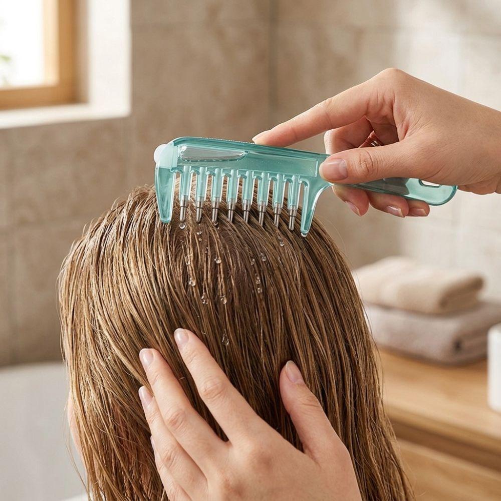 Built-In Liquid Reservoir Hair Firming Applicator Hair Growth Comb Hair Treatment