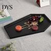 Gothic Storage Tray Halloween Serving with Engraved Skeleton, Wooden Charcuterie Board, Casket Black Vanity Organizer Shape Platter for Party, Spooky