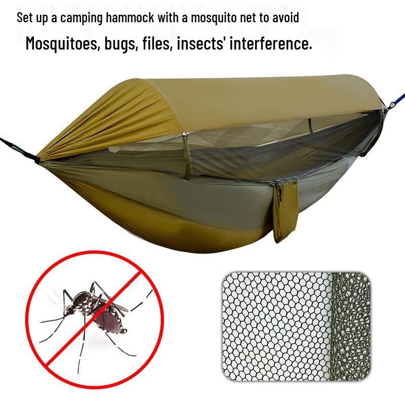 OLOEY Automatic Pop-Up Hammock with Mosquito Net & Canopy