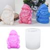 Christmas Santa Candle Mold Santa Candle Silicone Mold for DIY Candle Soap Plaster Ornament Cake Fondant Decoration