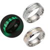 Fashion Glow In The Dark Halloween Luminous Band Ring Stainless Steel Skull Design Finger Jewelry