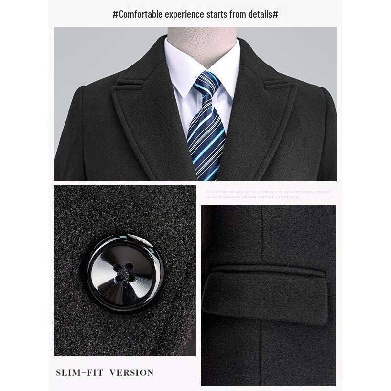 Troloman Women's Mid-Length Padded Wool Blend Overcoat