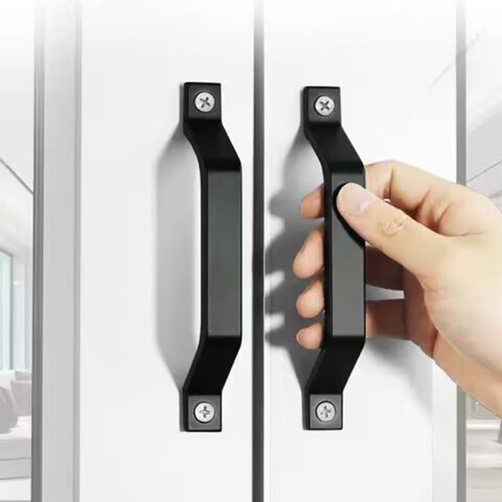 2Pcs Elegant Sliding Barn Door Handles 6.10Inch Aluminum Alloy Pull Accessory for Kitchen Cabinets and Furniture Door