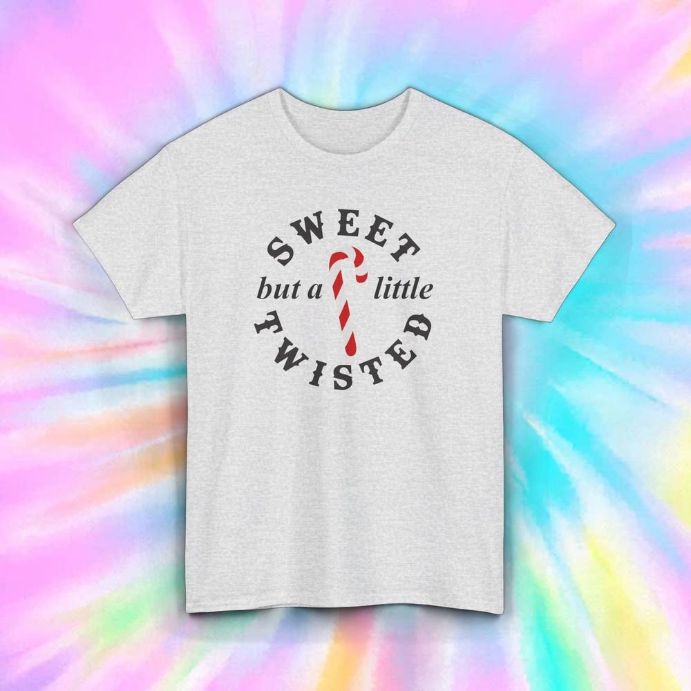 Sweet But Twisted T-Shirt | Funny Christmas Candy Cane Tee | Holiday Humor