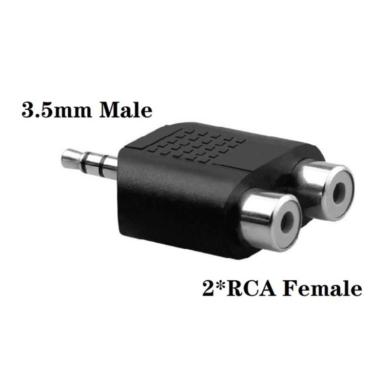 3,5 мм штекер на гнездо 2RCA Аудиоразъем Компьютер Телевизор 3,5 6,5 Штекер Гнездо Аудиоадаптер