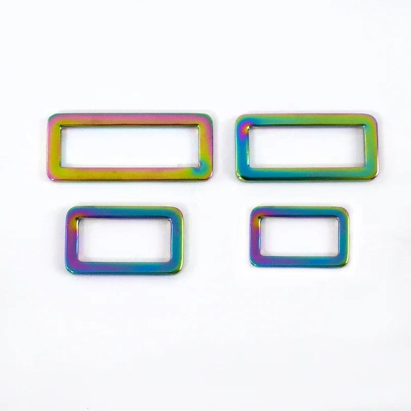 Meetee 20 шт. 20-50 мм 16 цветов Металлическая пряжка Регулировочные пряжки для стропы Ползунок для ремня сумки Кольцо Застежка DIY Кожаная фурнитура Аксессуары