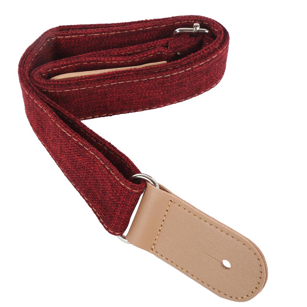 Ukulele Strap Cotton and Linen Belt with Sliding Buckle End Button Accessories