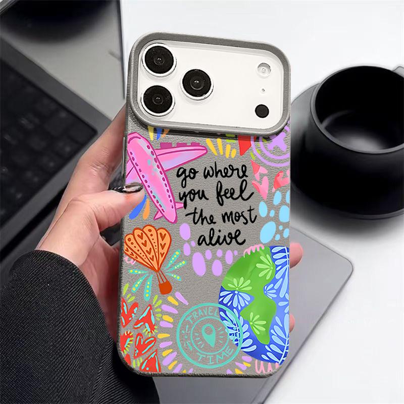 Чехол с мультяшным узором Огненный Шар для iPhone 17 Pro Max iPhone 16 Pro Max 15 14 13 12 11 16E Air Люксовая Силиконовая Крышка с Текстурой Кожи