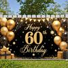 Счастливый 60-й День Рождения Баннер Роскошный Дизайн Баннер для 60-летия Баннер для Вечеринки в Честь Дня Рождения Акцент в Виде Подарочной Коробки Для Друга Взрослого