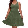 Women's Summer Casual   A Line Dress Tiered Sleeveless Sundresses Beach Vacation Outfits