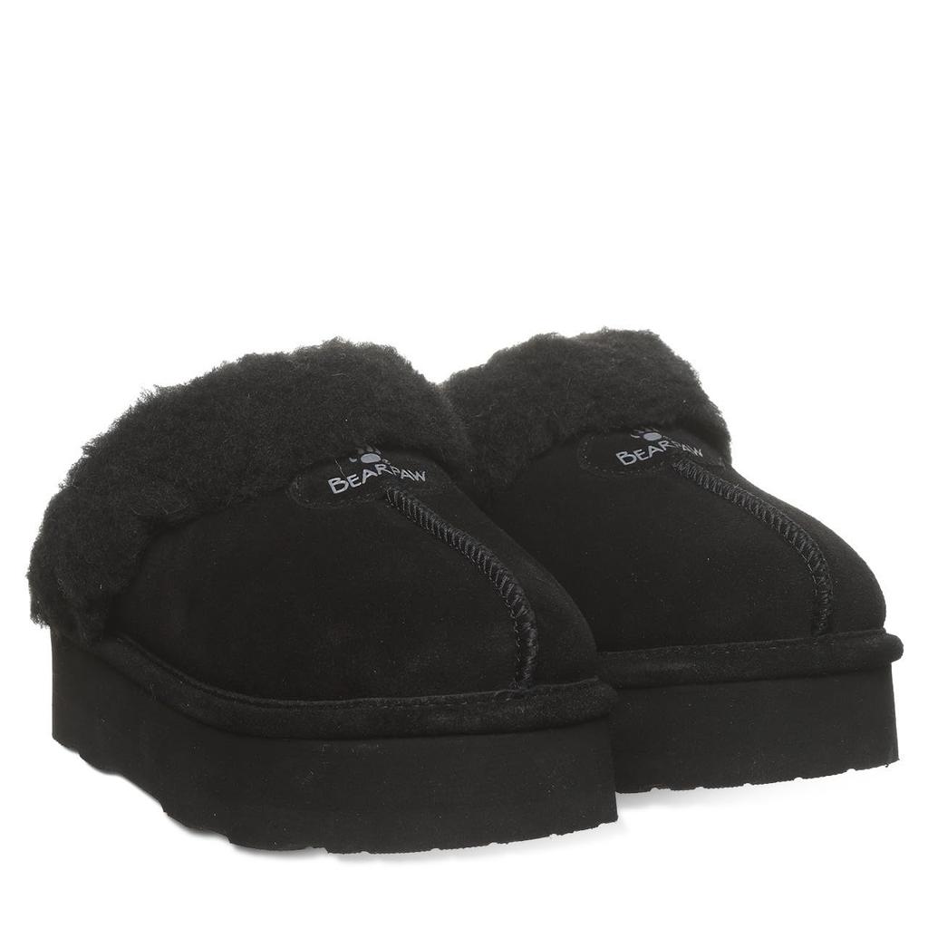 BEARPAW Retro Loki Разноцветные Тапочки Обувь Удобные и Размер см Женские Женские Женские Легкие, Черный/Черный, 23.0