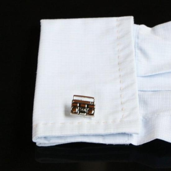 Запонки Kamakura Cufflinks Workshop Boombox Cassette Tape Cufflinks cf948 &