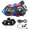 RGB Colorful Lights Earphone Headset Headphone Motobike Hands-free Stereo Motorcycle Helmet BT 5.3 1000mAh Wireless Y20