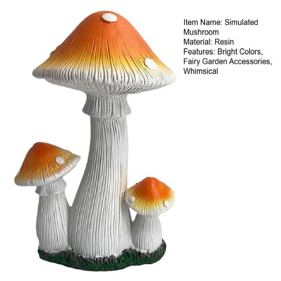 Имитация гриба, садовая статуэтка, смоляной гриб, украшение, сказочные садовые аксессуары, гриб для внутреннего и наружного декора