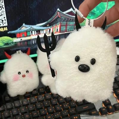 Может записывать Маленький Призрак Плюшевая Кукла Готовый Подвеска Ручная Работа DIY Щипковый Материал Сумка для Подруги