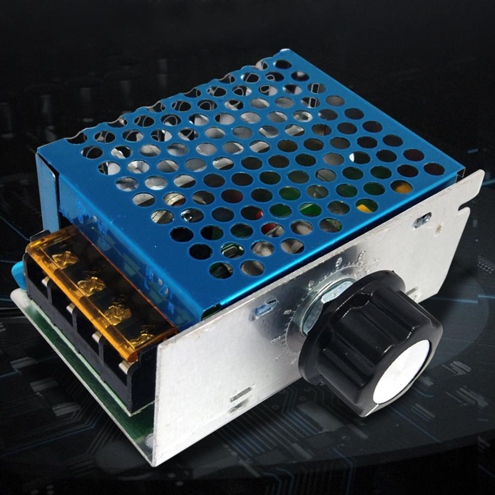 Тиристорный регулятор 4000 Вт AC 220 В Электронный регулятор напряжения Высокомощный регулятор скорости для регулировки яркости, скорости, температуры