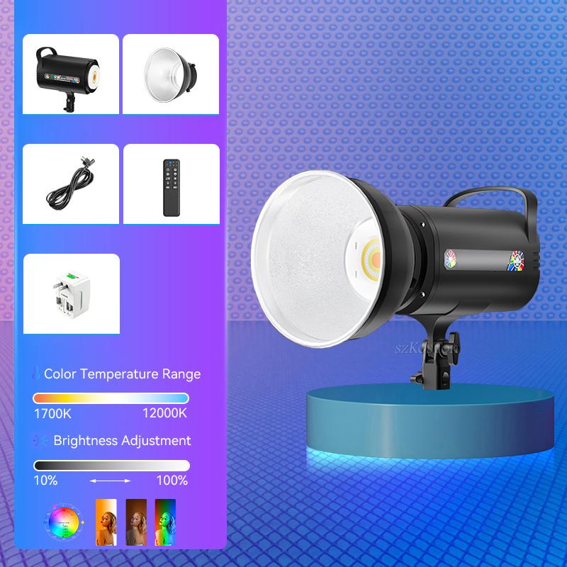 Светодиодный RGB-светильник для наружного освещения 1700K-12000K Bowens Mount Control для фотостудии и видео