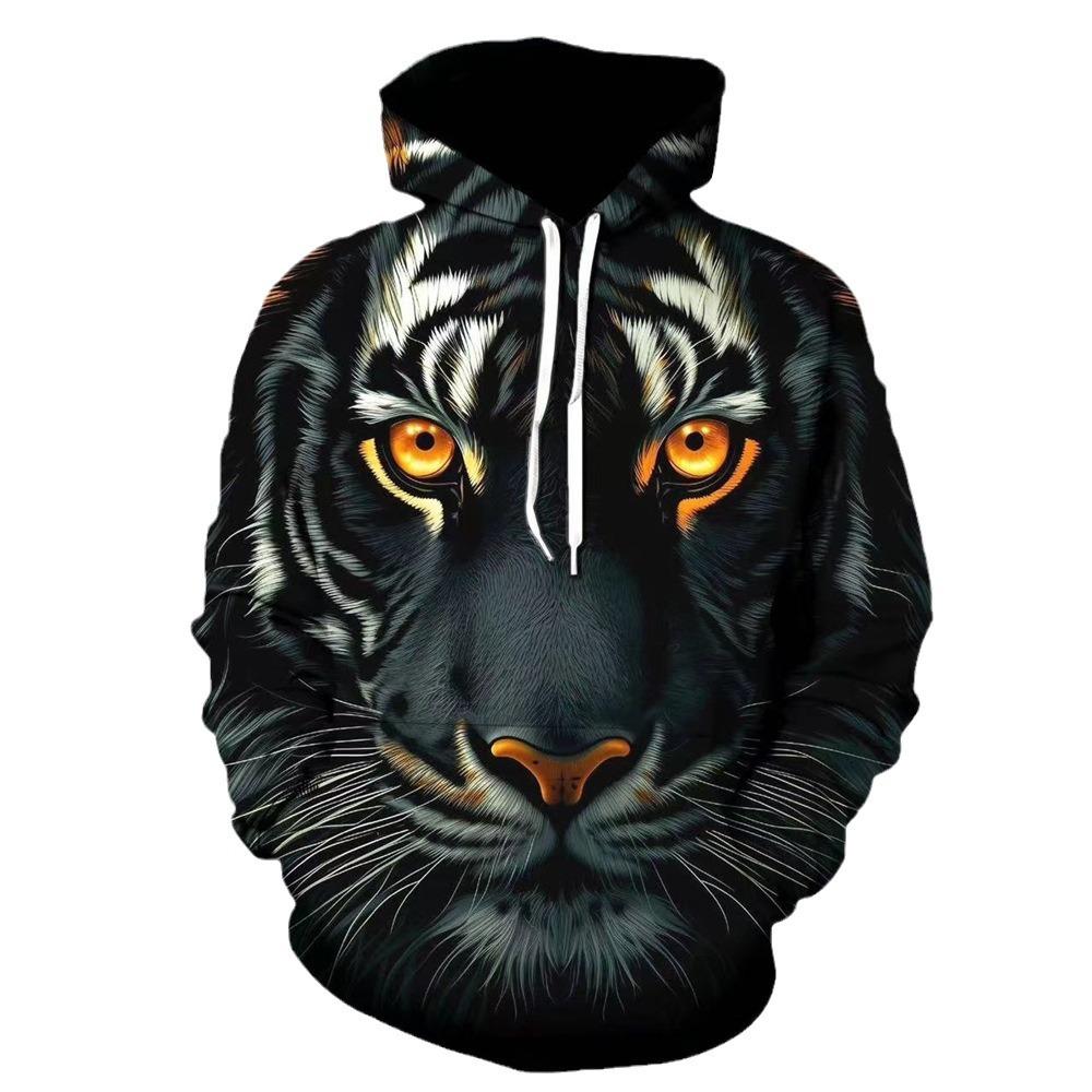Осенняя новинка Tiger Series Printed Sweatshirt 3D Sweatshirt Men's Loose Pullover Hoodie Sweatshirt