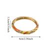 Colorful Enamel Cloisonne Bracelet Dainty Rhinestone Inlay Oil Dipping Cuff  Women