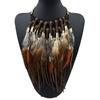 Multi-ethnic Elegant Fashion Statement Necklace New Latest Design Choker Feather Necklaces & Pendants Women Bijoux Jewelry