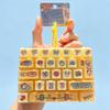 Funny 26 Grid Keyboard Keycap Clicker Keychain Fidget Push Squeeze Stress Anxiety Relief Decompression Sensory Bag Charm Gift