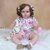 50 CM Soft Silicone Reborn Baby Girl Doll, 3D Skin Tone Visible Veins Cloth Body Toy Lifelike Princess Toddler Bebe