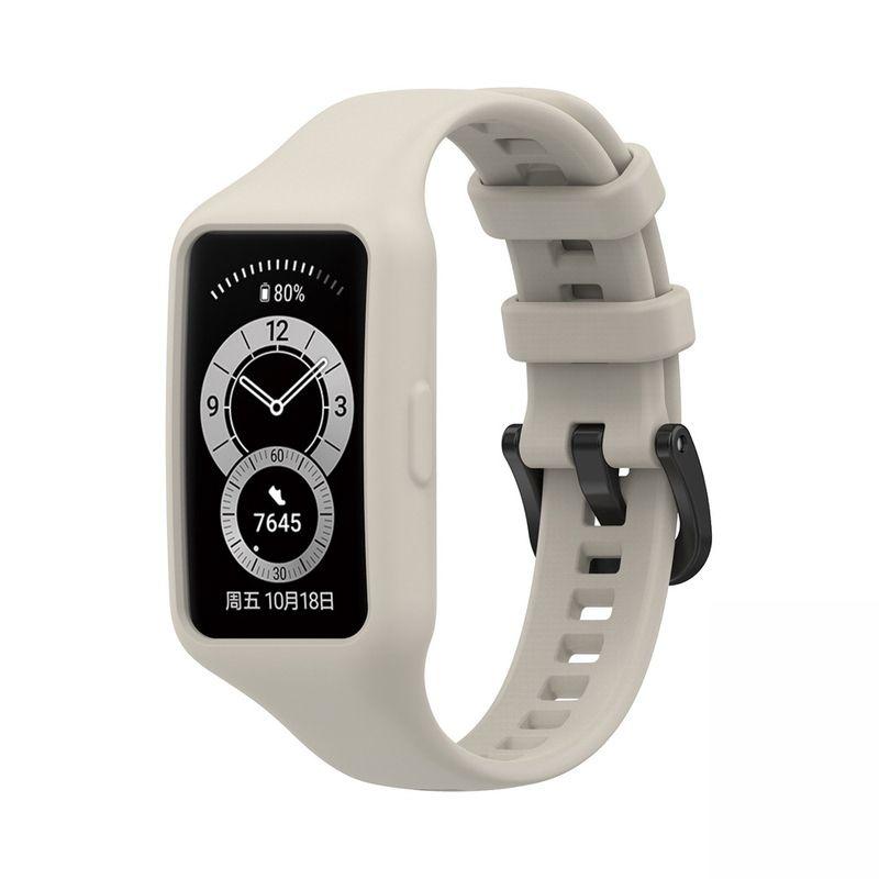 Силиконовый спортивный ремешок с чехлом с полной защитой для Huawei Honor Band 6 Стильный и прочный!