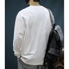 [EASTEMPO] t-shirt men's spring long sleeve Fashionable cotton Plain color casual Relaxing large size (JP, alphabet, 3XL, white)