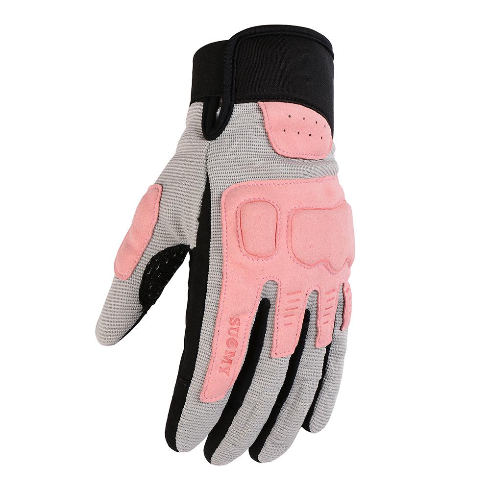 SUOMY Pink Motorcycle Glove Protective Summer Breathable Motocross Racing Gloves Touch Screen Motorbike Riding Guantes Men Women
