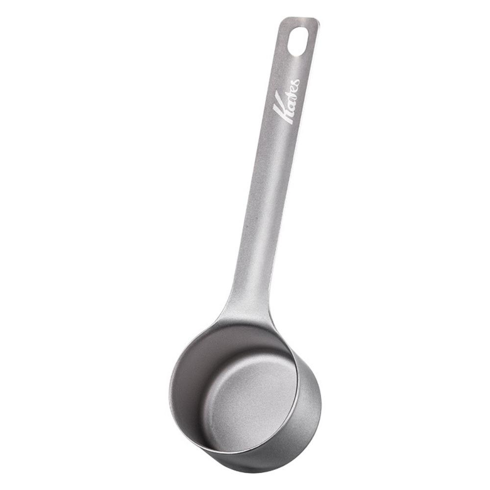 Pure Titanium Measuring Spoon : Coffee Beans/Powder, Milk/Fruit Powder – Baking, Milk Tea Shop Use, Scoop for Baristas, Bakers, Home Cooks KFS-006