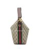 Gucci Ophidia Съемный плечевой ремень Застежка-молния Сумка Supreme из холста для ношения в руке или на плече Женская Коричневая