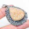 Fossil Coral Handmade 925 Sterling Silver Jewelry Pendant 2.40" F4Z63