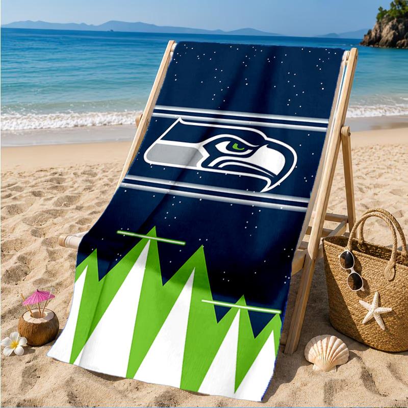Seahawks Team Spirit Beach Towel, Quick-drying, Easy to Care for, Suitable for Both Fitness and Beach Vacations,Sports Essential
