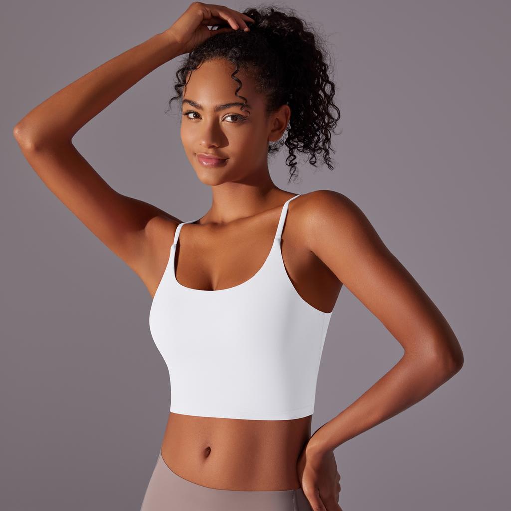 Auroth Sleeveless Sports Vest Women Shockproof Yoga Bra Push Up Gym Workout Crop Top Solid Color Fitness Top