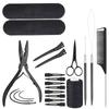 Hair Extension Tool Kit Sewing Extension Hair Pliers Polyester Thread Pulling Loop Hair Styling Weft Extension