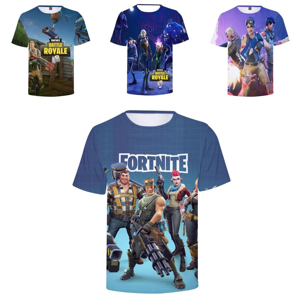 Футболки Fortnite 3D Лучшая видеоигра Battle Royale С коротким рукавом Дышащие