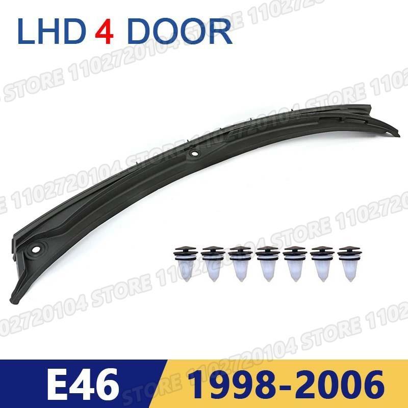 Для BMW 1998-2006 E46 4-дверный седан 320i 323i 325i 328i 330i M3 Накладка на панель под лобовое стекло с дворниками, с фиксированным крючком, для леворульного автомобиля 51718208483