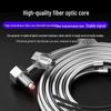 Metal Sheathed Fiber Optic Sensor Amplifier with Right Angle Elbow and Extended Reflective Through-Beam Cable